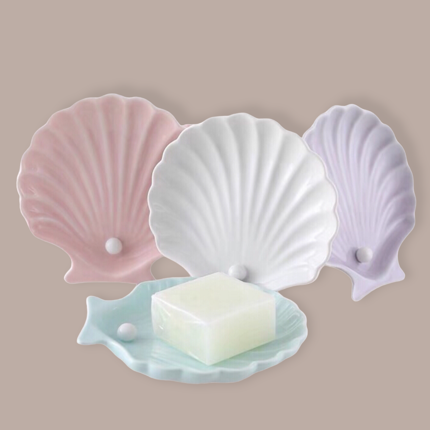 Ceramic Candle Holding Tray | Seashell Shape